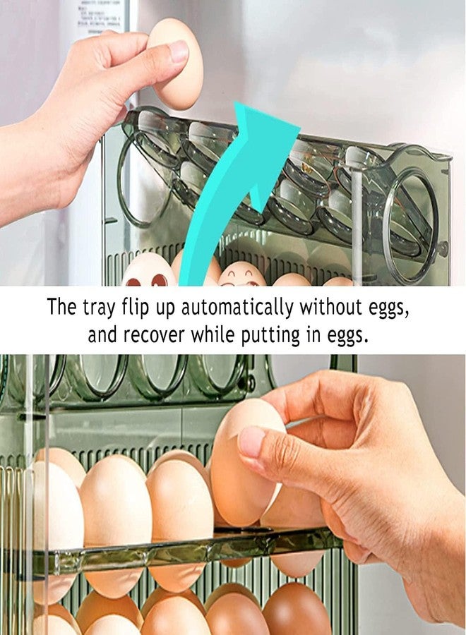 Hakily Refrigerator Egg Holder with Automatic Rolling, Tiers, Storage, Space Saving Refrigerator Box, Food Container for Kitchen Cabinet. (3 layer egg stand) - Image 4